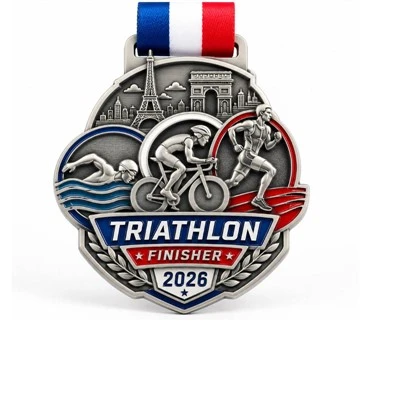 Medallas de finalista de triatlón